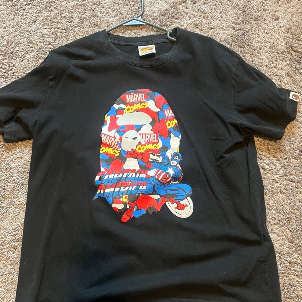Bape marvel captain America shirt